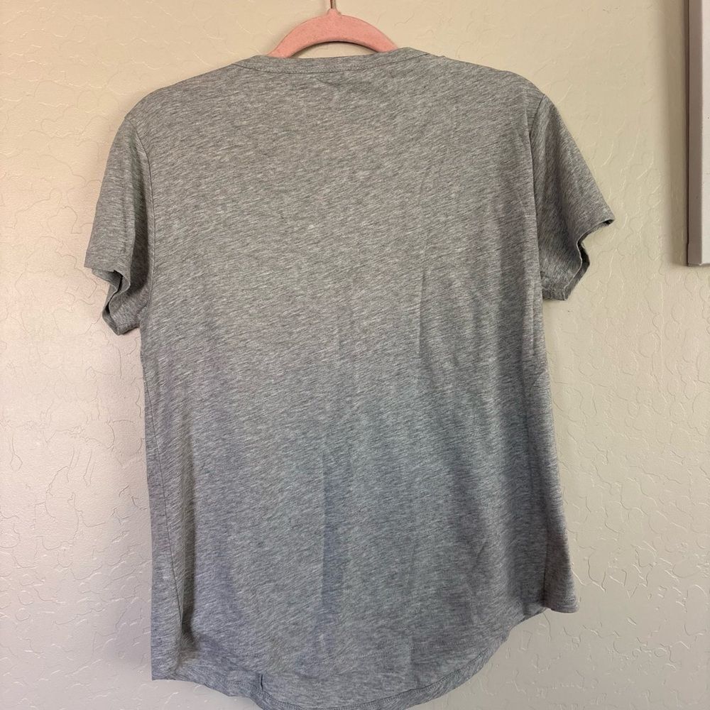 Sanctuary Gray Asymmetrical Ruffle Short Sleeve Top Small - Picture 5 of 6